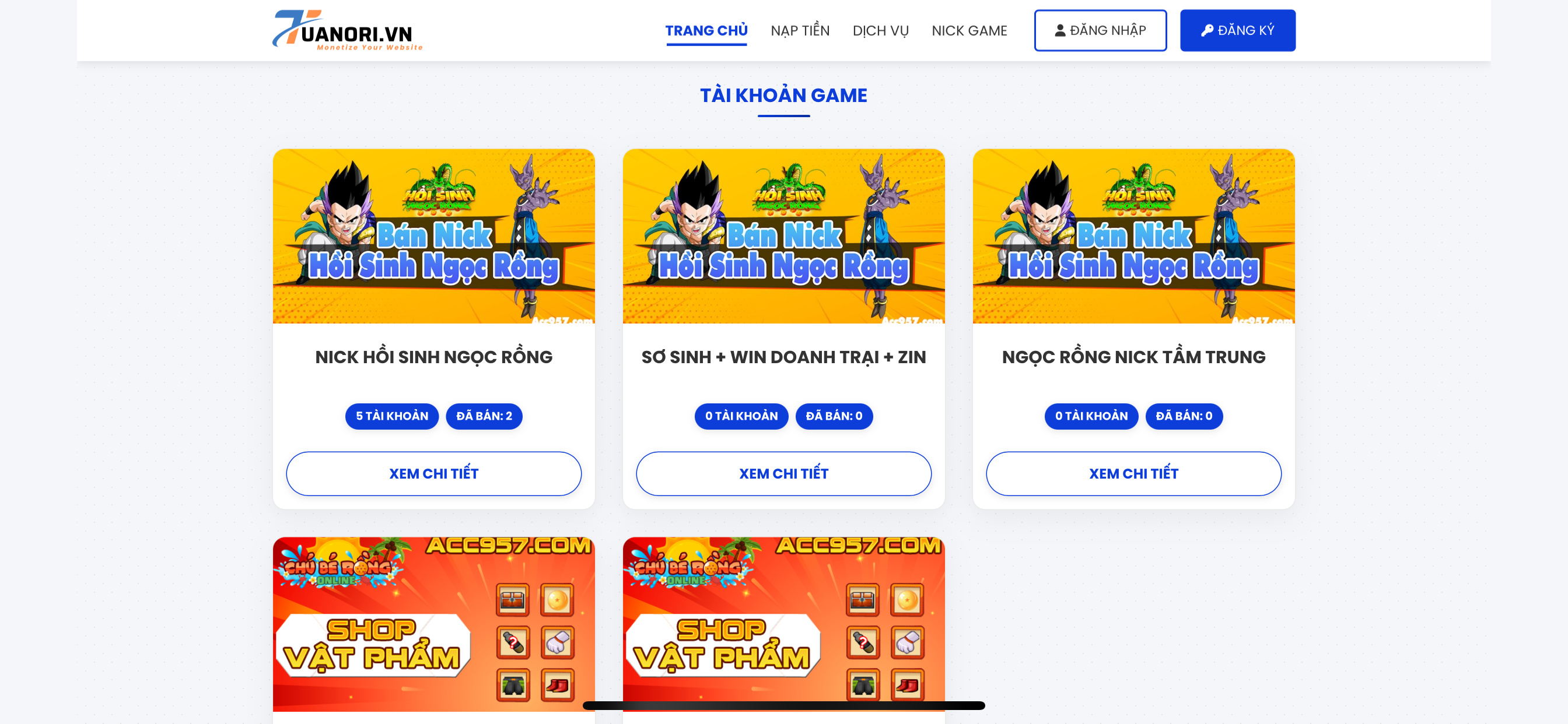 Code Shop Acc PHP Laravel Của TUANORI