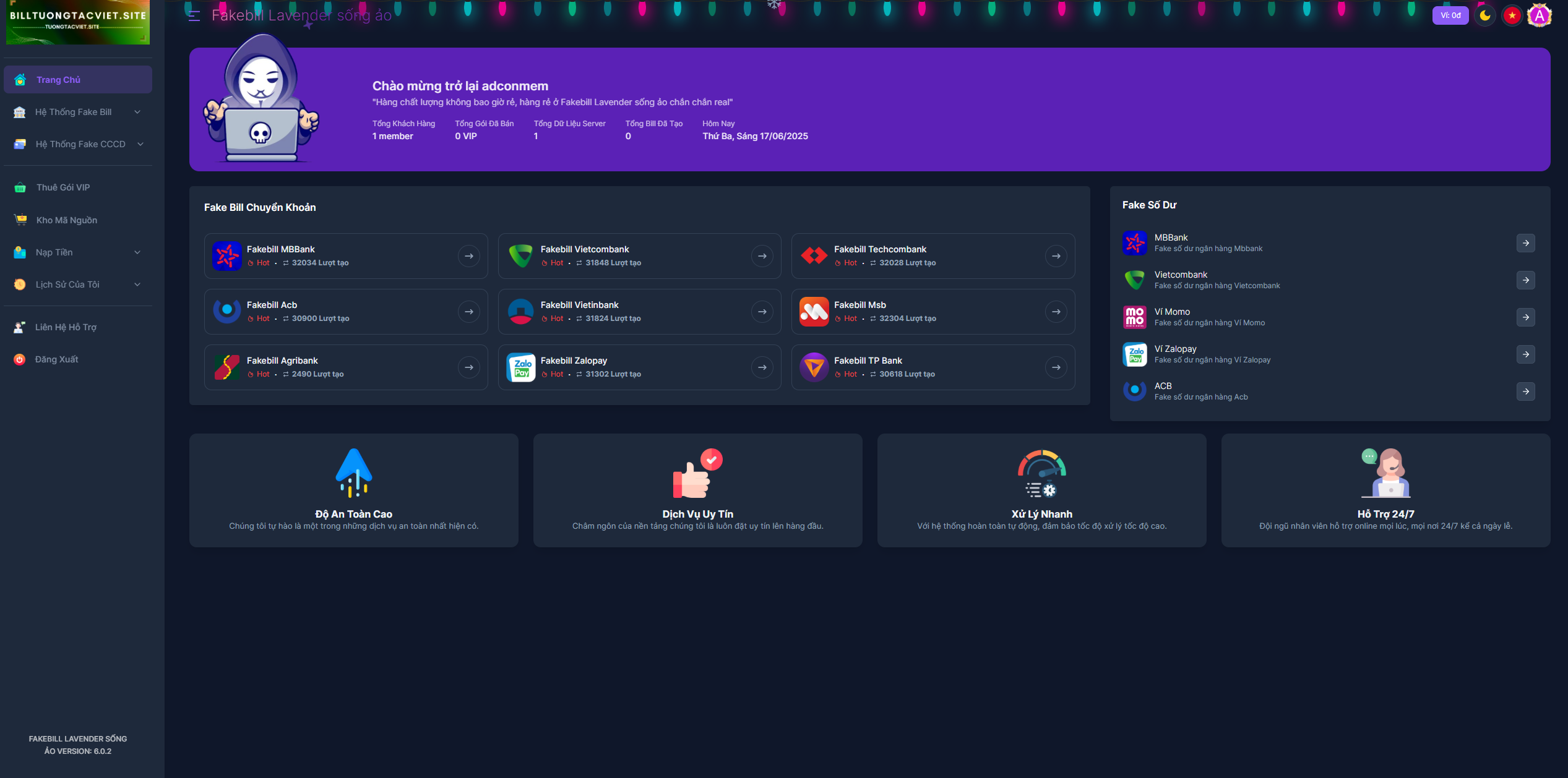 Code FakeBill làm giả bill ngân hàng việt nam của Thanh Diệu
