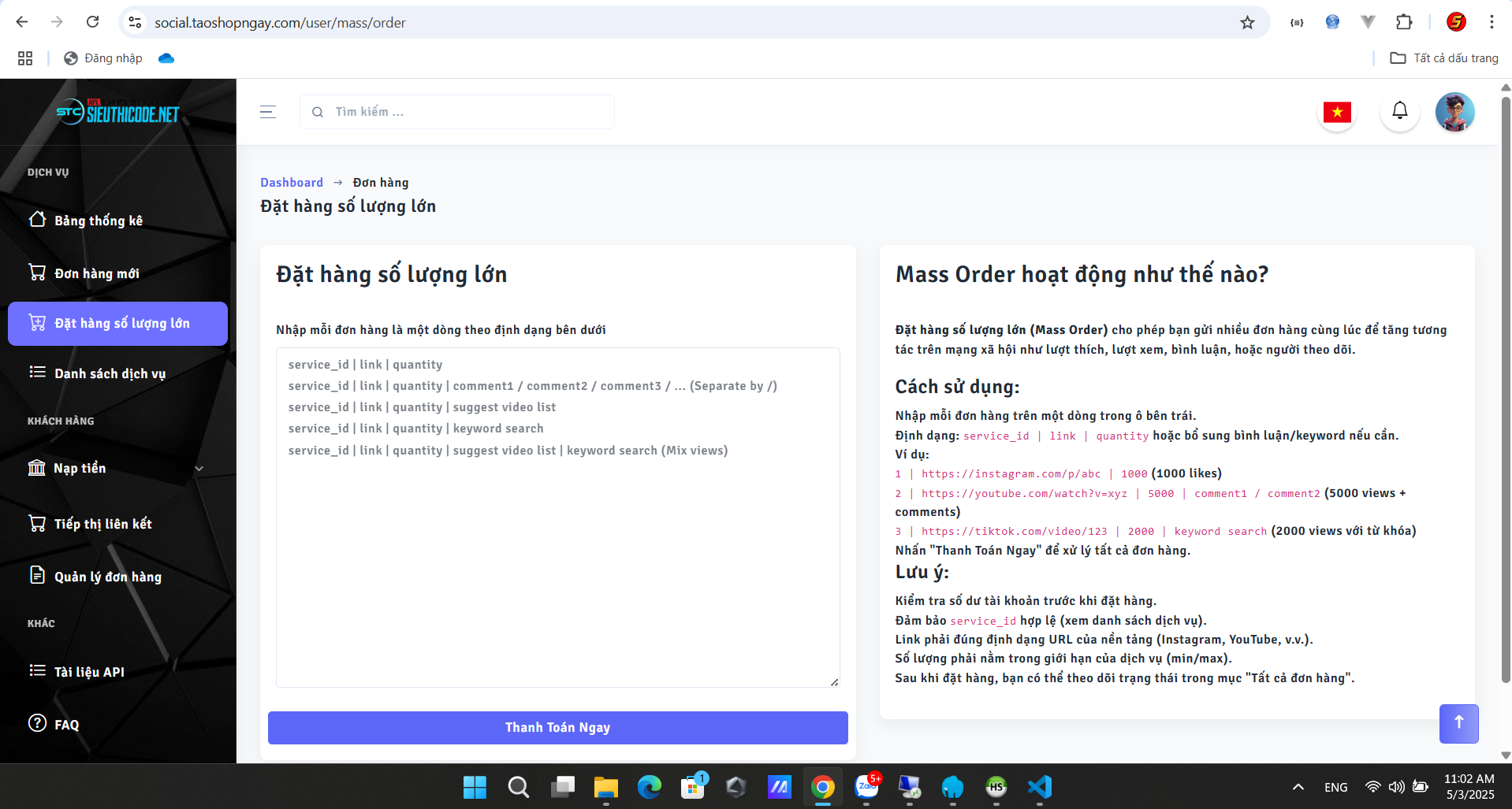 SMMPANEL - Website bán tương tác mạng xã hội tự động