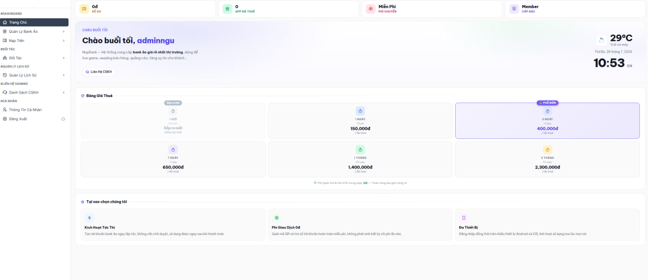 Share Code Cho Thuê Bank Ảo Của VIEBANK.NET Siêu Đẹp, Xịn